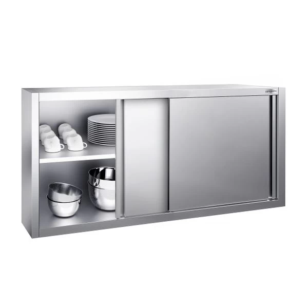 Edelstahl Wandhängeschrank PREMIUM - 1400x400mm - Mit Schiebetür - 650mm Hoch 3 Edelstahl Wandhängeschrank PREMIUM - 1400x400mm - Mit Schiebetür - 650mm Hoch – Bild 3