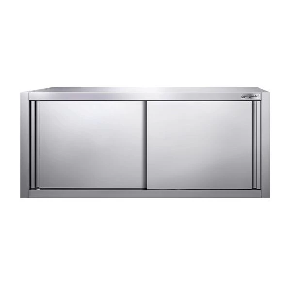 Edelstahl Wandhängeschrank PREMIUM - 1400x400mm - Mit Schiebetür - 650mm Hoch 4 Edelstahl Wandhängeschrank PREMIUM - 1400x400mm - Mit Schiebetür - 650mm Hoch – Bild 4