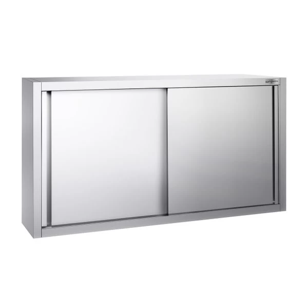 Edelstahl Wandhängeschrank PREMIUM - 1600x400mm - Mit Schiebetür - 800mm Hoch 2 Edelstahl Wandhängeschrank PREMIUM - 1600x400mm - Mit Schiebetür - 800mm Hoch – Bild 2