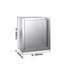Edelstahl Wandhängeschrank PREMIUM - 600x400mm - Mit Flügeltür - 650mm Hoch