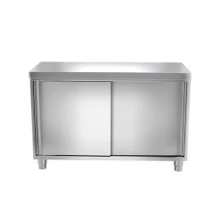 Edelstahl Arbeitsschrank PREMIUM - 1000x700mm - Mit Schiebetür Ohne Aufkantung -Küchen Verkauf ask106 368e