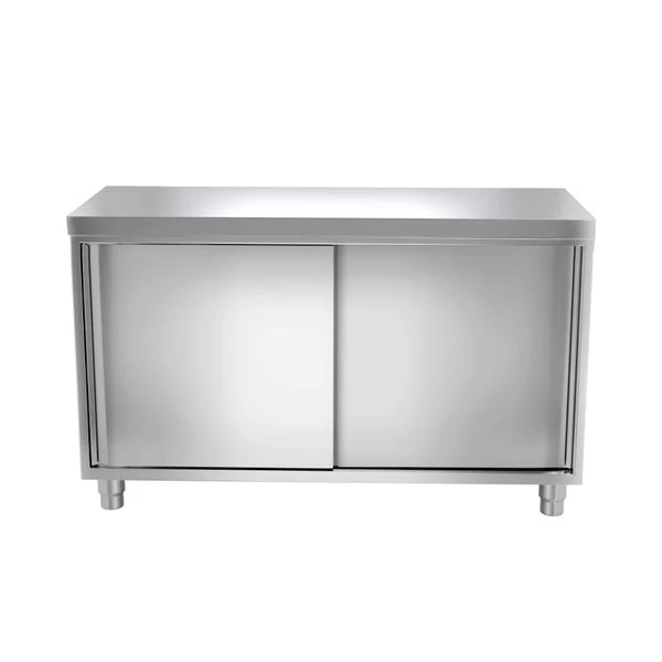 Edelstahl Arbeitsschrank PREMIUM - 1200x600mm - Mit Schiebetür Ohne Aufkantung 4 Edelstahl Arbeitsschrank PREMIUM - 1200x600mm - Mit Schiebetür Ohne Aufkantung – Bild 4