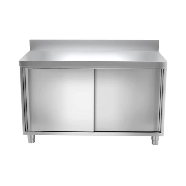 Edelstahl Arbeitsschrank PREMIUM - 1800x800mm - Mit Schiebetür & Aufkantung 4 Edelstahl Arbeitsschrank PREMIUM - 1800x800mm - Mit Schiebetür & Aufkantung – Bild 4