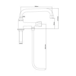 Einloch Batterie Mit 1 Unterspülrohr & 1 Schwenkhahn -Küchen Verkauf bay200 abmessungen d0f7