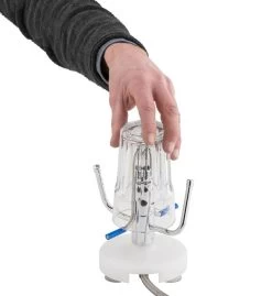 Behälter-, Gläser- & Kragendusche Mit Standfuss Mit Saugnäpfen & Schlauch -Küchen Verkauf bgkdlb4502 glas 0e56