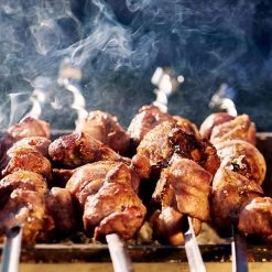 Elektro Bratplatte - 5,7 KW - Gerillt -Küchen Verkauf detail meat kebabs 1 09bd 1