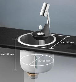 Eisportioniererdusche Mit Portioniererdusche & Integr. Wasser-Rückfluss Verhinderer -Küchen Verkauf epdlb2120 eingebaut aa42