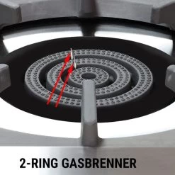 Gaskocher - 27 KW - 2 Brenner -Küchen Verkauf gke685 2brennringe 002 5272