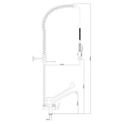 Zweiloch Geschirrbrause Mit Mischbatterie 4000 -Küchen Verkauf gy4 abmessungen 4873