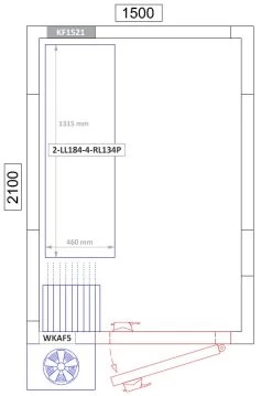 Aluminium Grundregal - 1315 X 1800 Mm -Küchen Verkauf kf1521 2 ll184 4 rl134p aadd