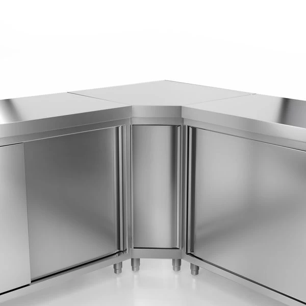 Edelstahl Arbeitsschrank PREMIUM - 2000x600mm - Mit Schiebetür Ohne Aufkantung 6 Edelstahl Arbeitsschrank PREMIUM - 2000x600mm - Mit Schiebetür Ohne Aufkantung – Bild 6