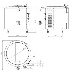Elektro Kochkessel - 400 Liter - 36 KW - Indirekte Beheizung -Küchen Verkauf otei 400 eb25