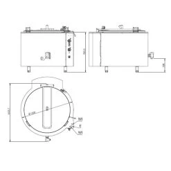 Gas Kochkessel - 500 Liter - 56 KW - Indirekte Beheizung -Küchen Verkauf otgi 500 6ea0
